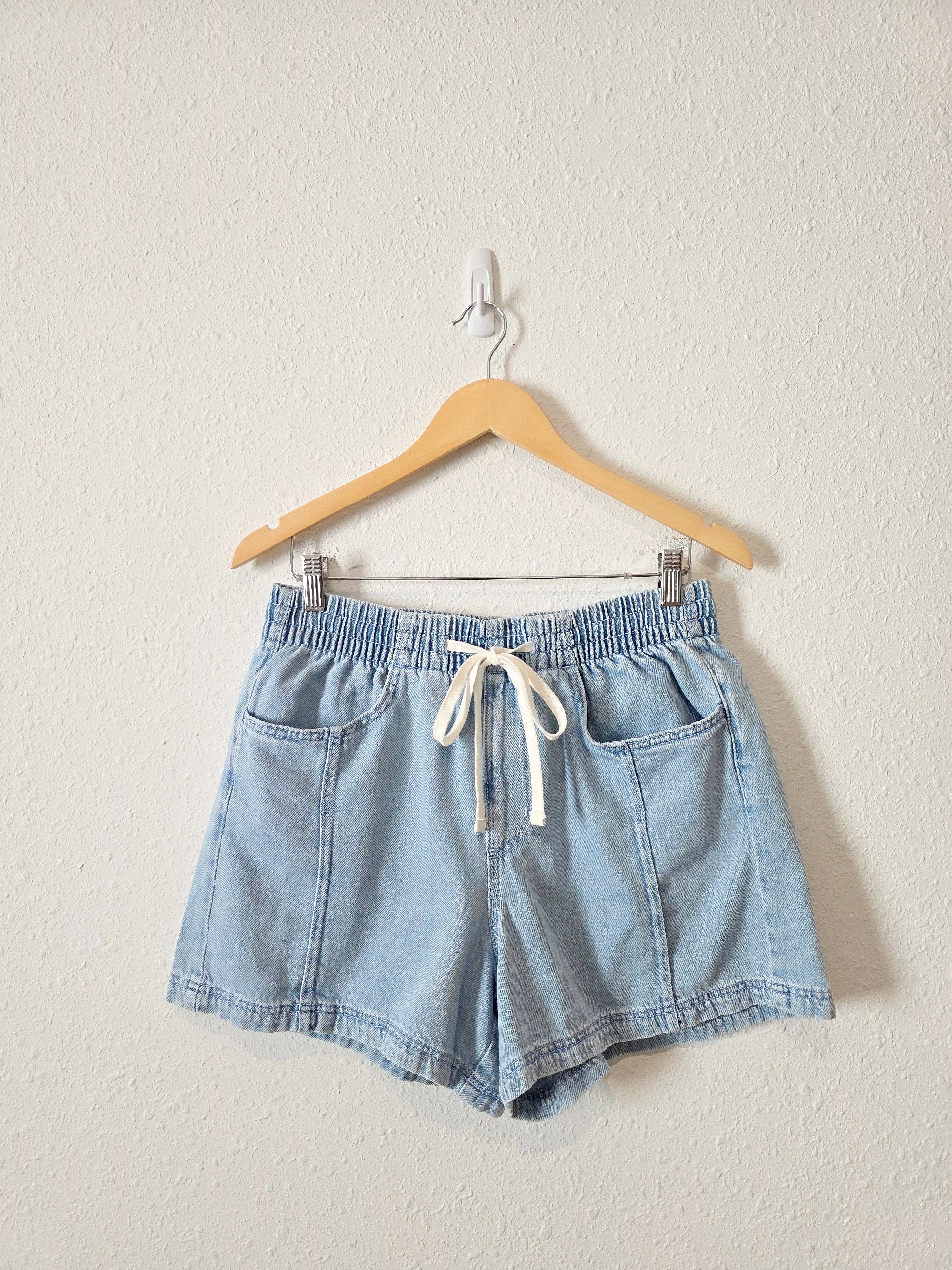 NEW Denim Drawstring Shorts (M)