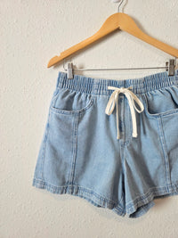 NEW Denim Drawstring Shorts (M)