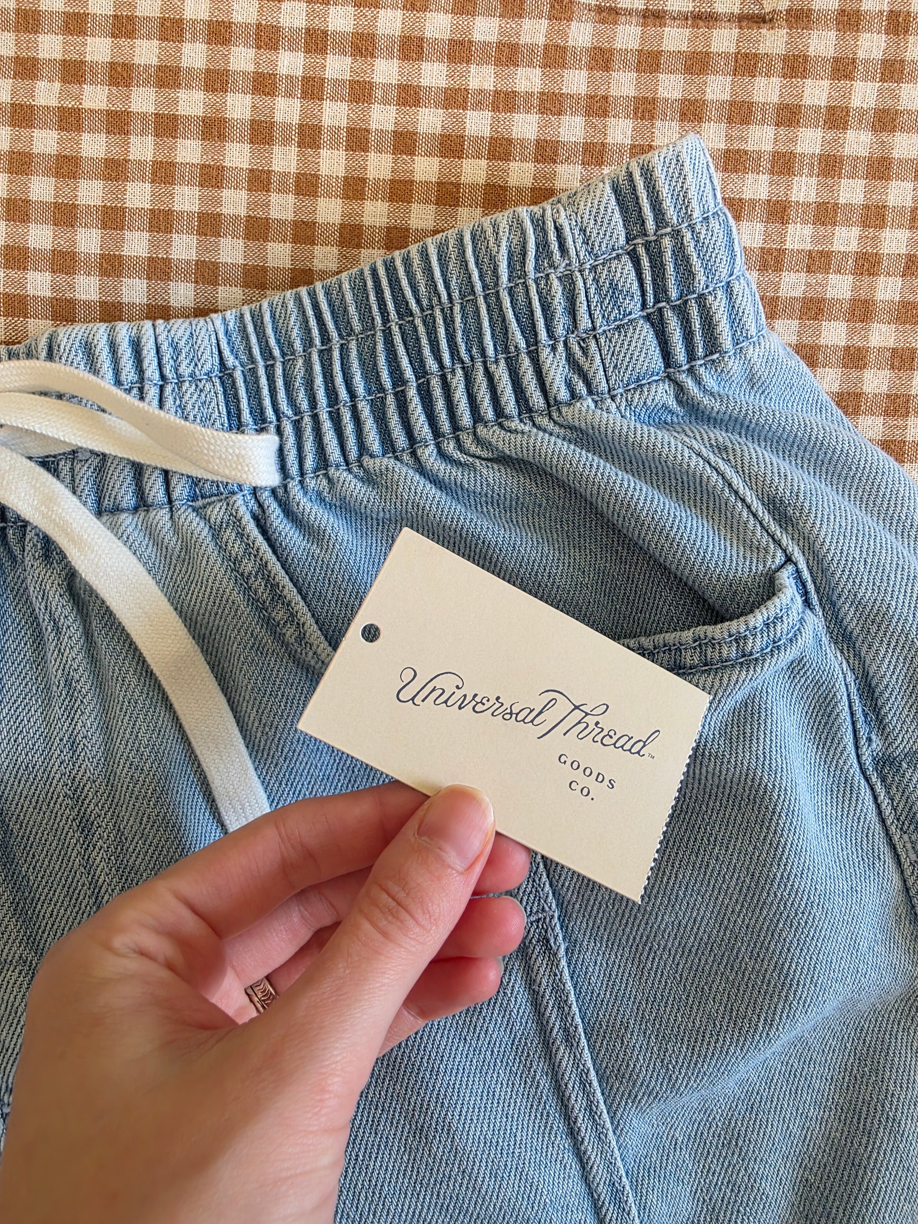 NEW Denim Drawstring Shorts (M)