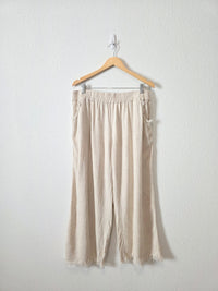 Umgee Linen Cotton Wide Leg Pants (2X)