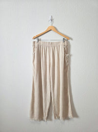 Umgee Linen Cotton Wide Leg Pants (2X)
