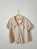 Striped Linen Blend Matching Set (M/L)