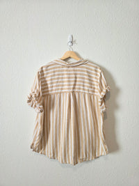 Striped Linen Blend Matching Set (M/L)