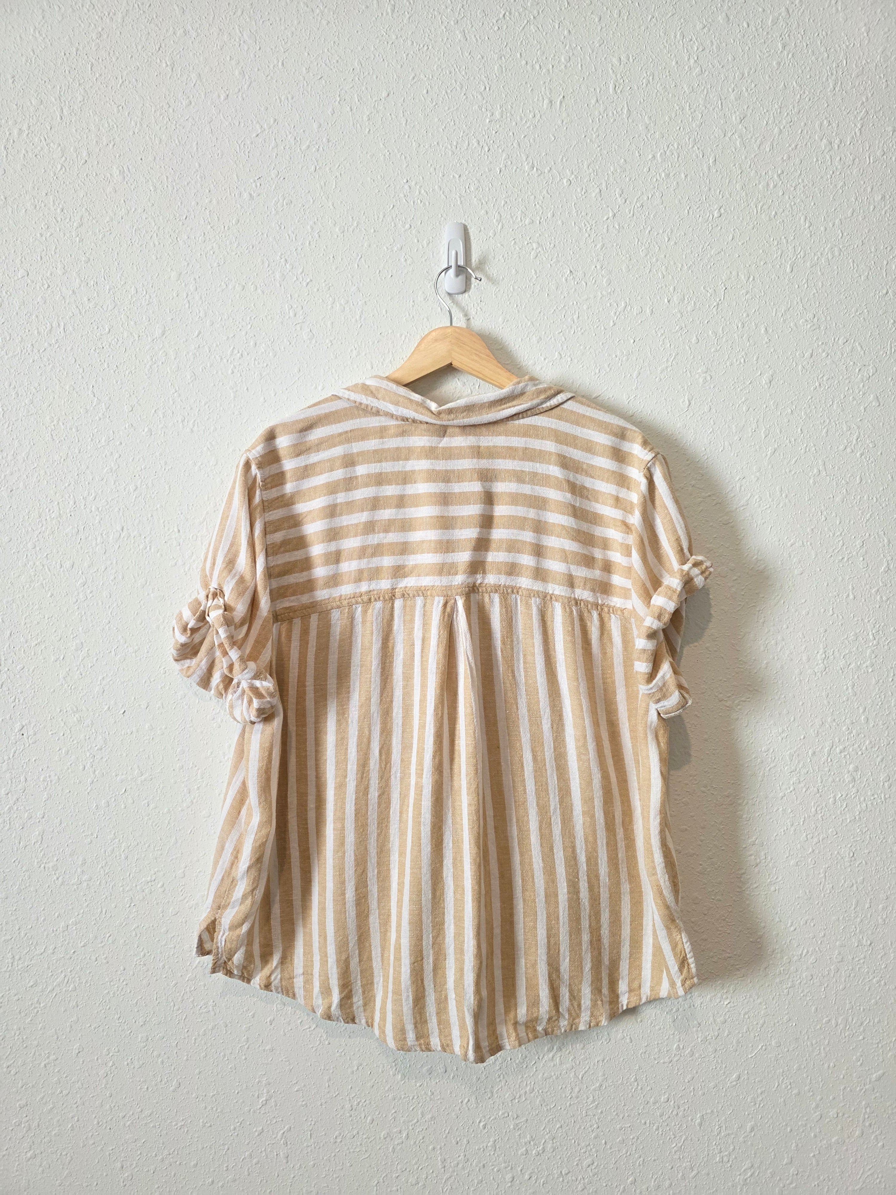 Striped Linen Blend Matching Set (M/L)