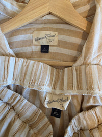 Striped Linen Blend Matching Set (M/L)