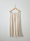 Linen Blend Striped Maxi Skirt (M)