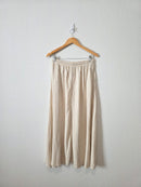 Linen Blend Striped Maxi Skirt (M)