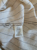 Linen Blend Striped Maxi Skirt (M)