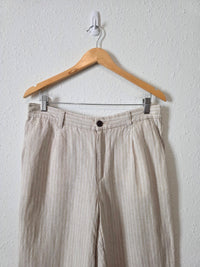 Striped Wide Leg Linen Pants (12P)