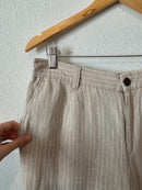 Striped Wide Leg Linen Pants (12P)