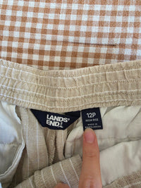 Striped Wide Leg Linen Pants (12P)