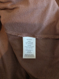 Brown Textured Midi Skirt (XL)
