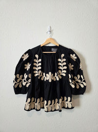 NEW Anthropologie Embroidered Top (XS)
