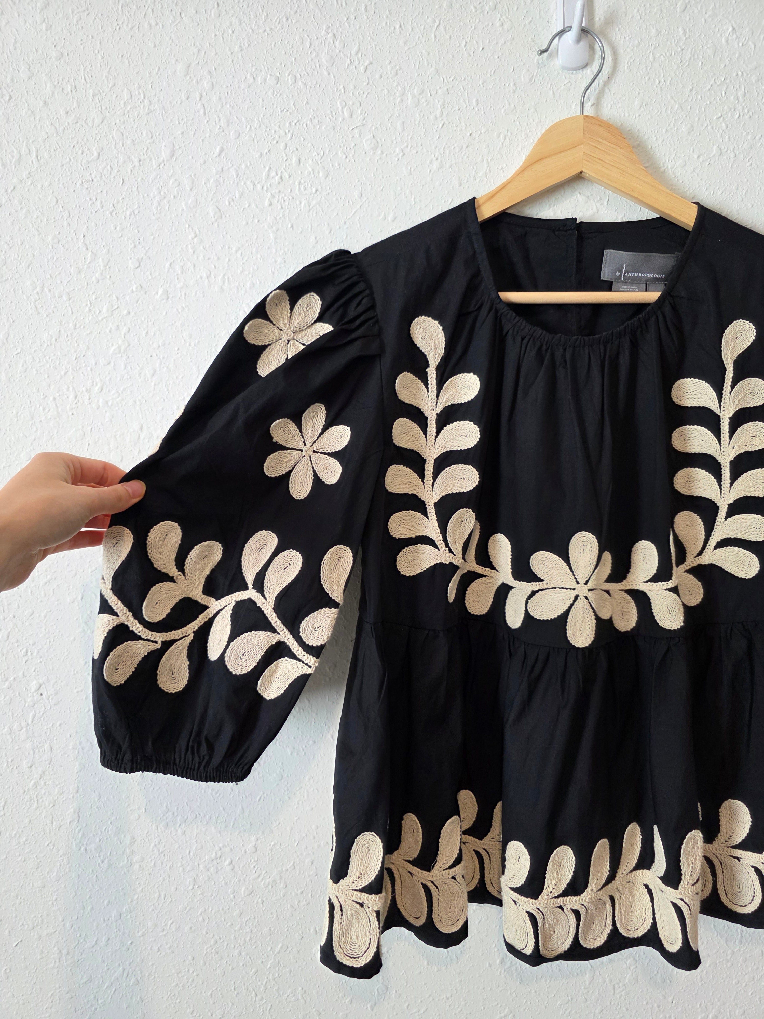 NEW Anthropologie Embroidered Top (XS)