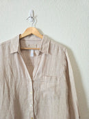 Neutral Linen Button Up Shirt (L)