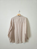 Neutral Linen Button Up Shirt (L)
