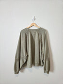 Aerie Olive Crochet Sweatshirt (XL)