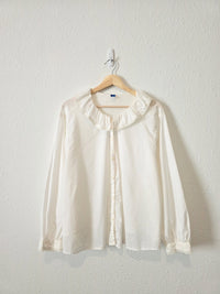 Collared Puff Sleeve Blouse (2X)