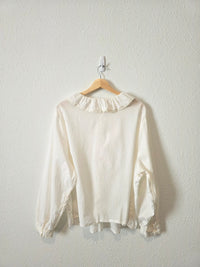 Collared Puff Sleeve Blouse (2X)