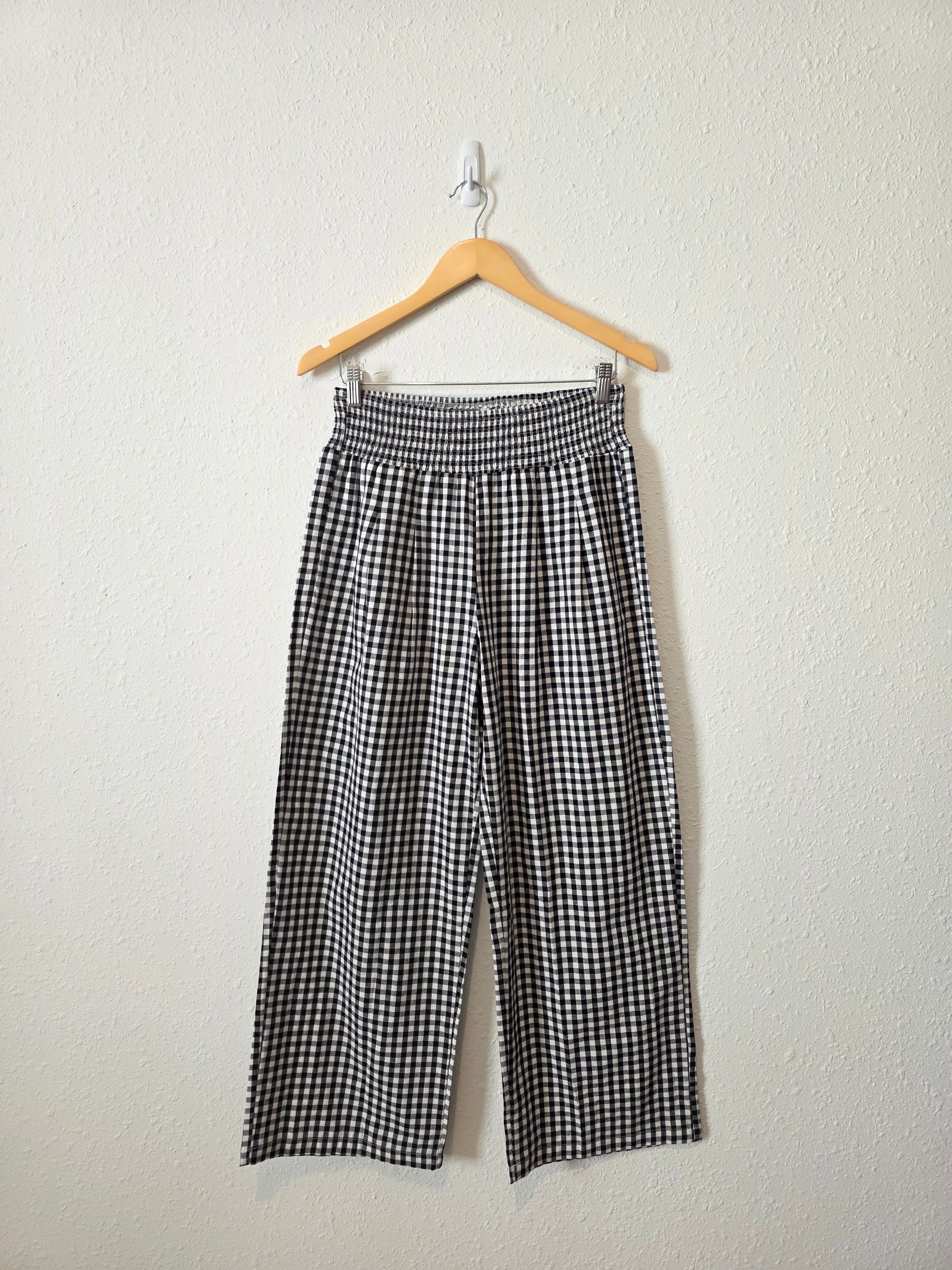 NEW Gingham Wide Leg Pants (M)