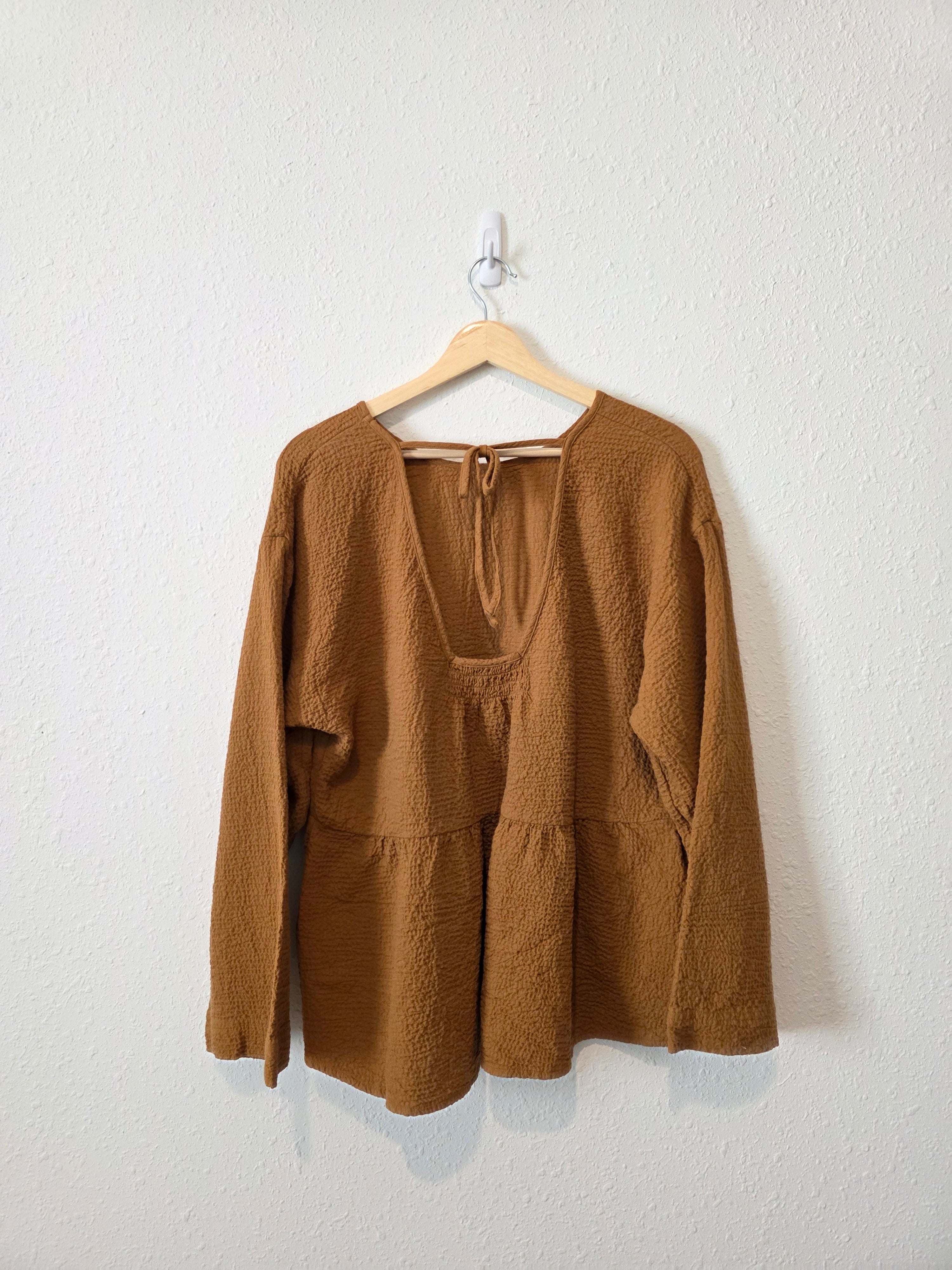 Madewell Textured Babydoll Top (XL)