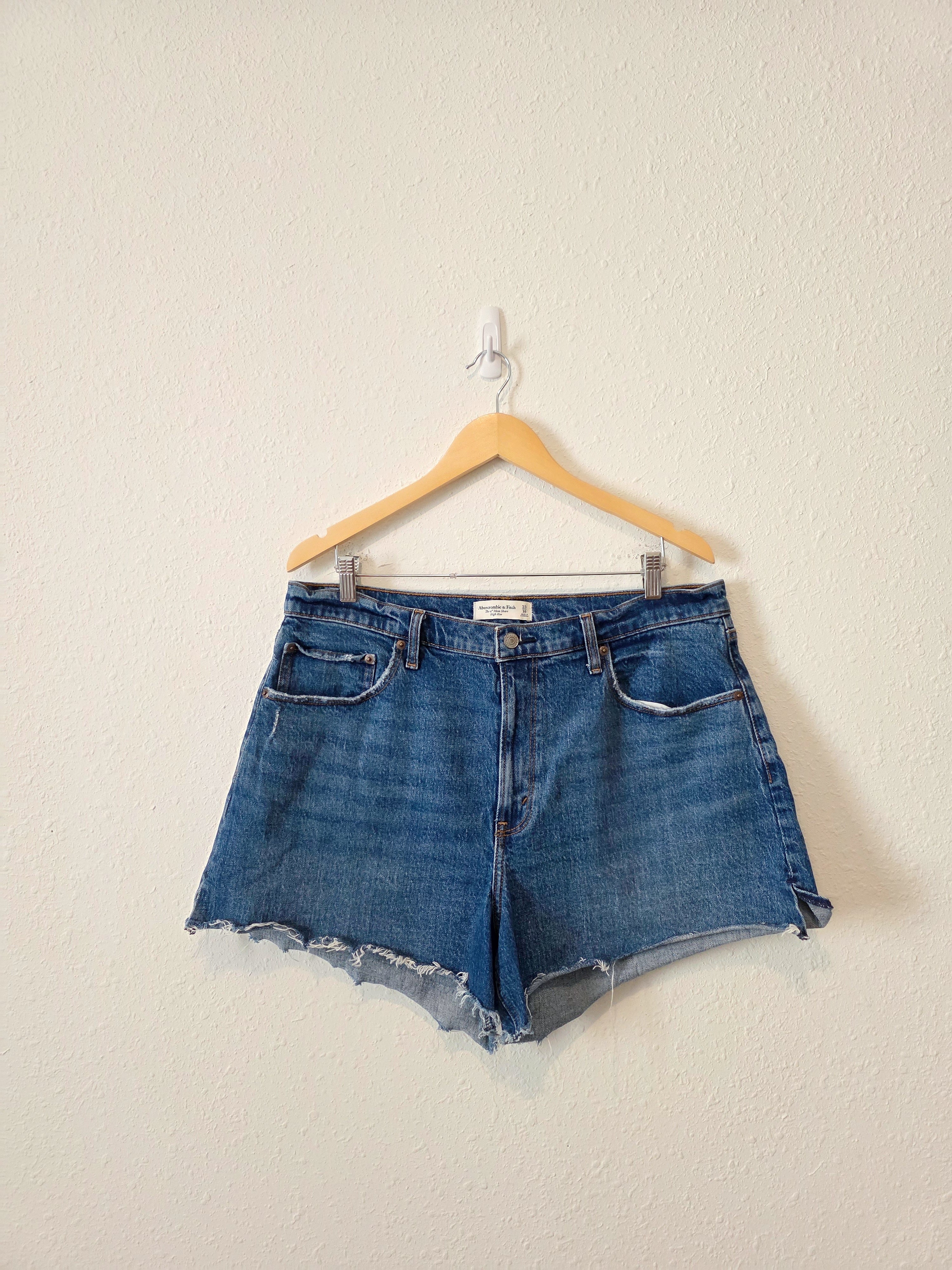 Abercrombie High Rise Denim Shorts (33/16)