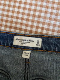 Abercrombie High Rise Denim Shorts (33/16)