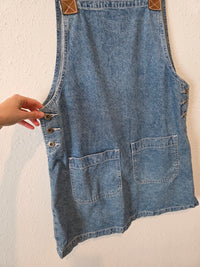Vintage Denim Overall Dress (L)