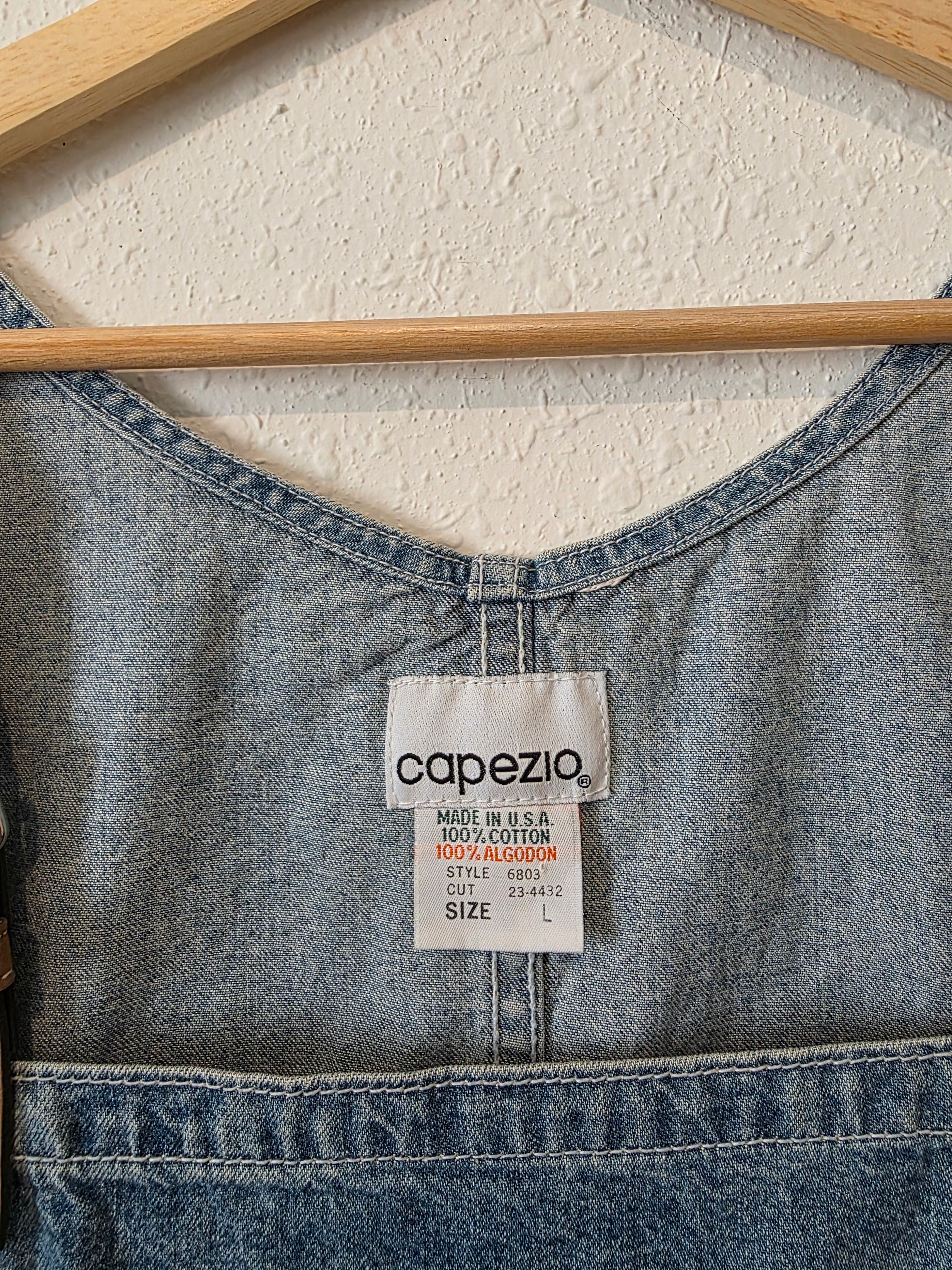 Vintage Denim Overall Dress (L)