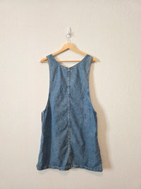 Vintage Denim Overall Dress (L)