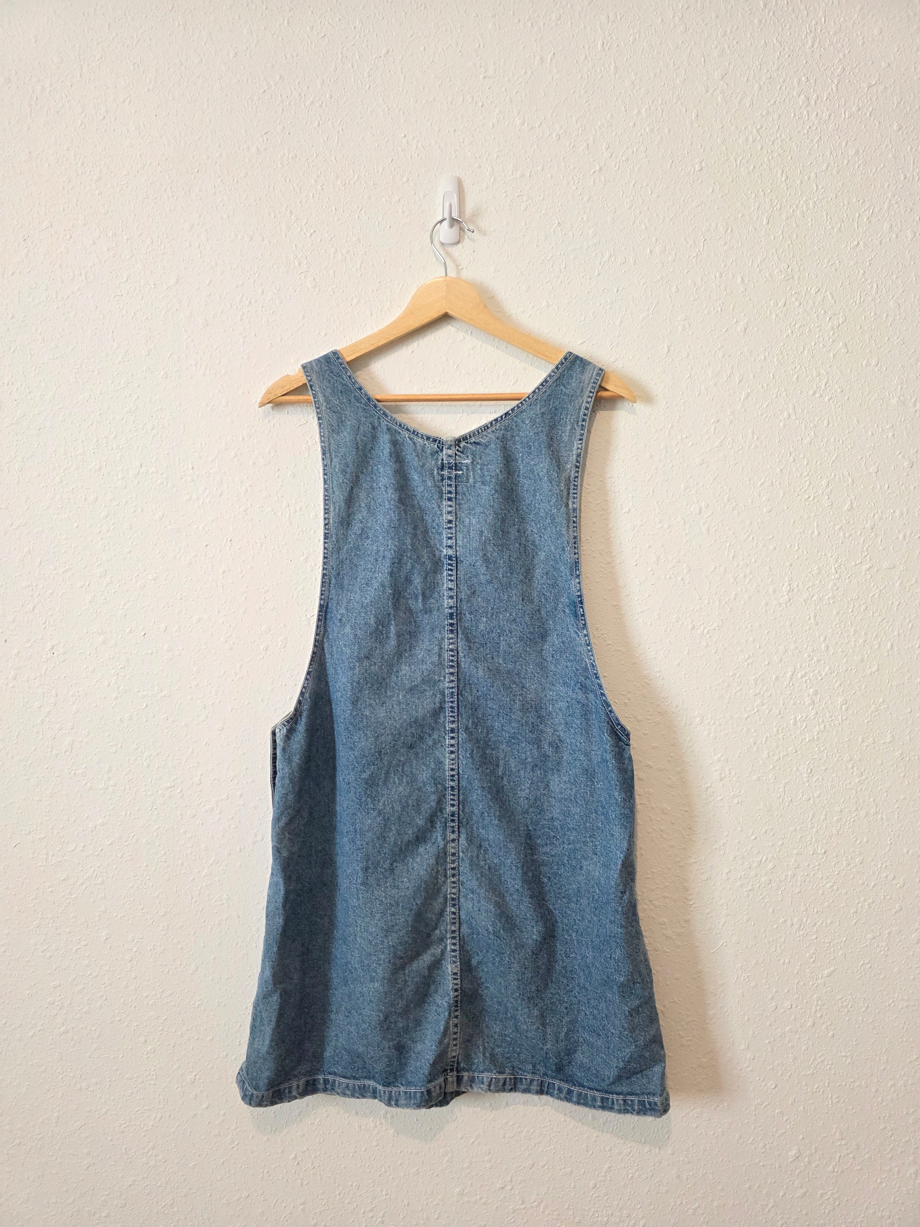 Vintage Denim Overall Dress (L)