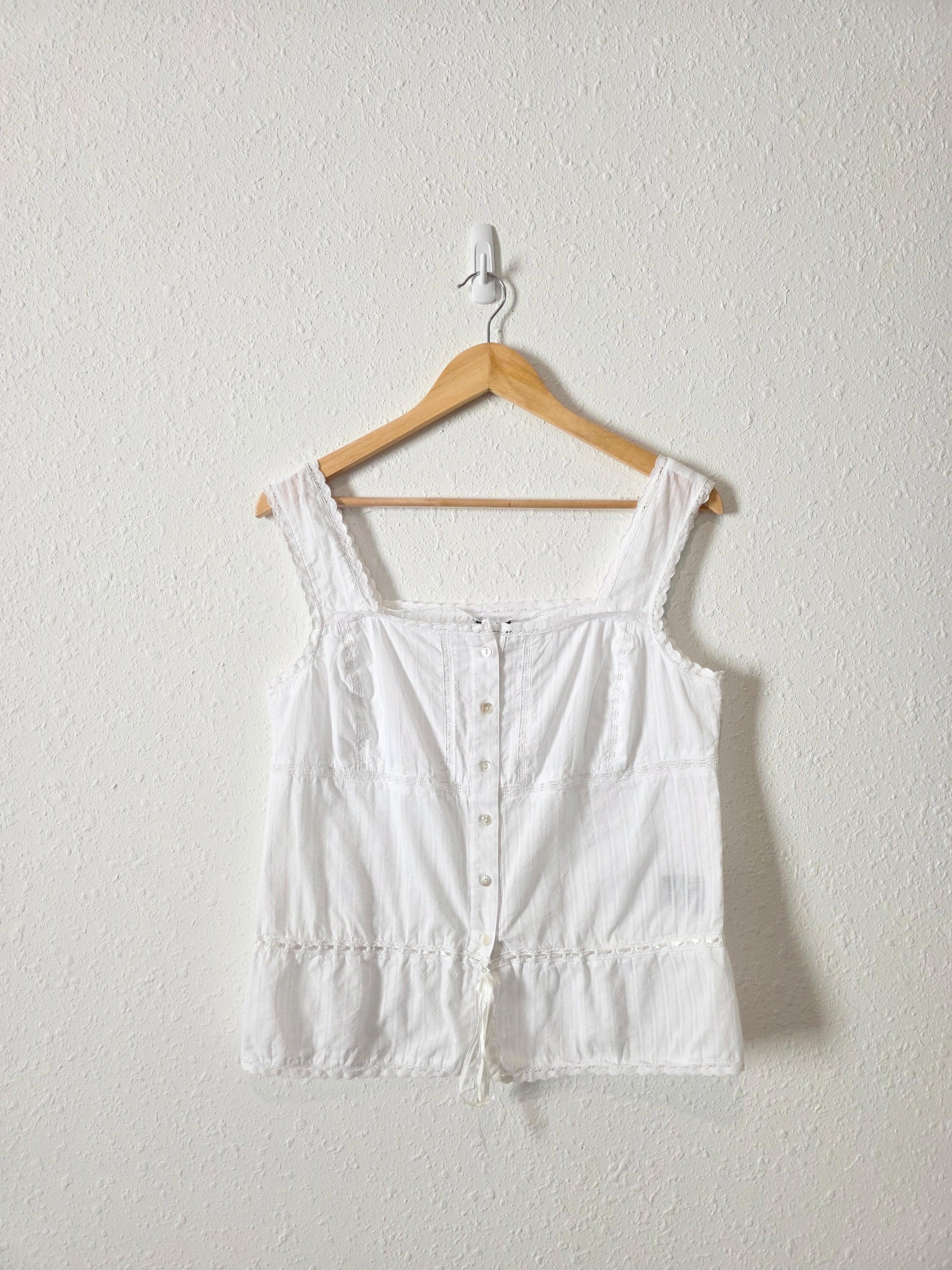 Vintage Cotton Button Front Tank (10)