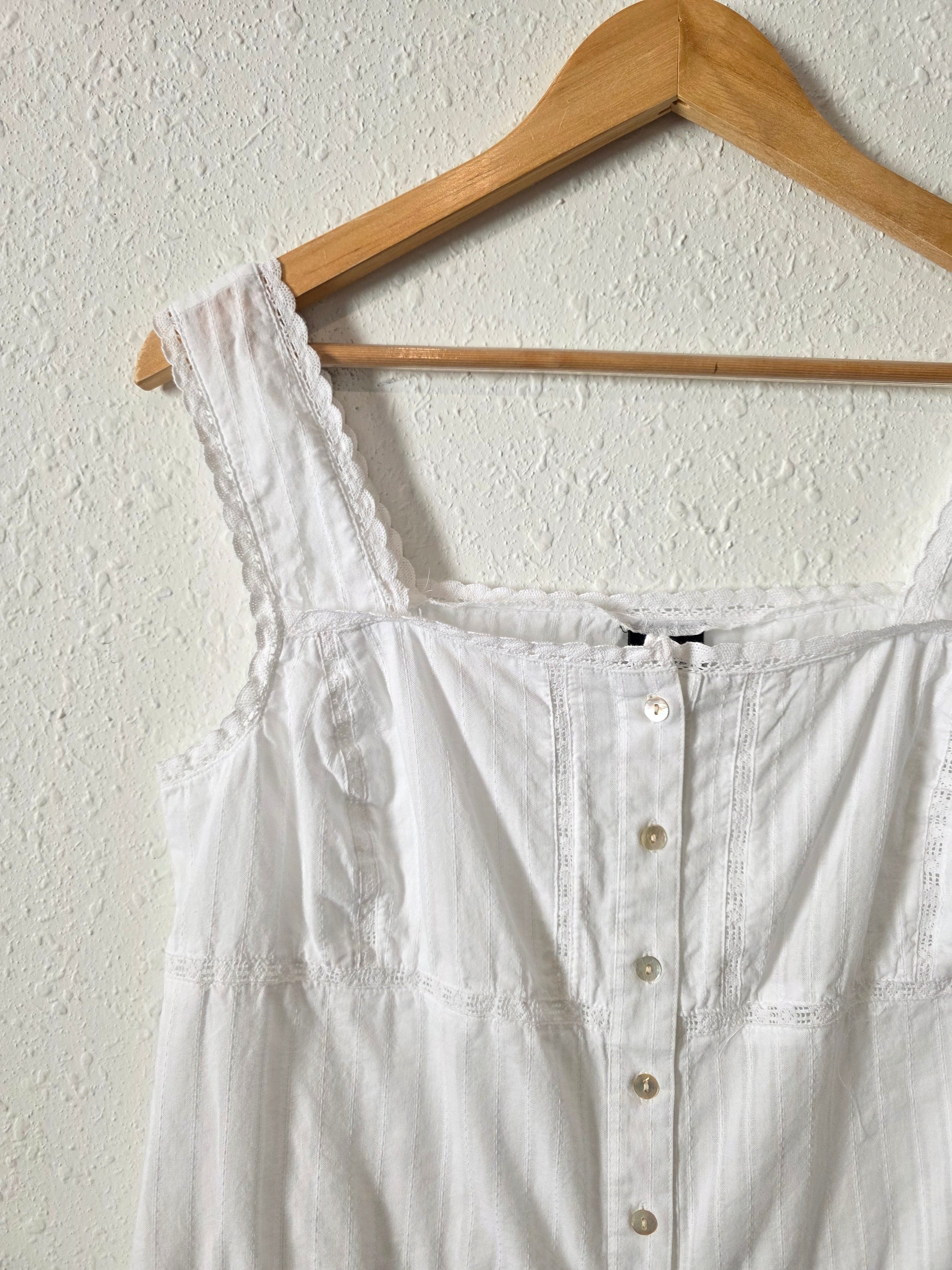 Vintage Cotton Button Front Tank (10)