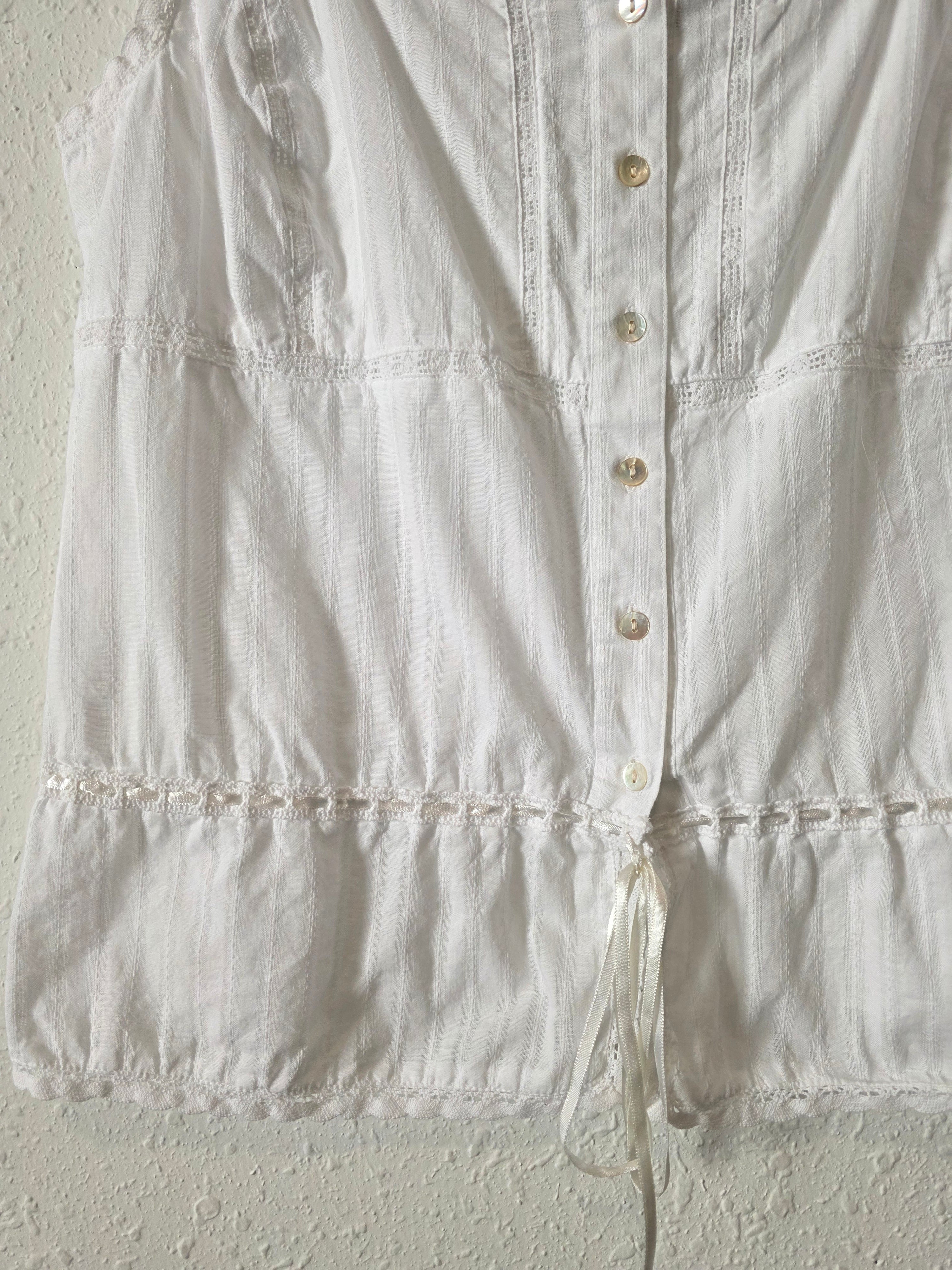 Vintage Cotton Button Front Tank (10)