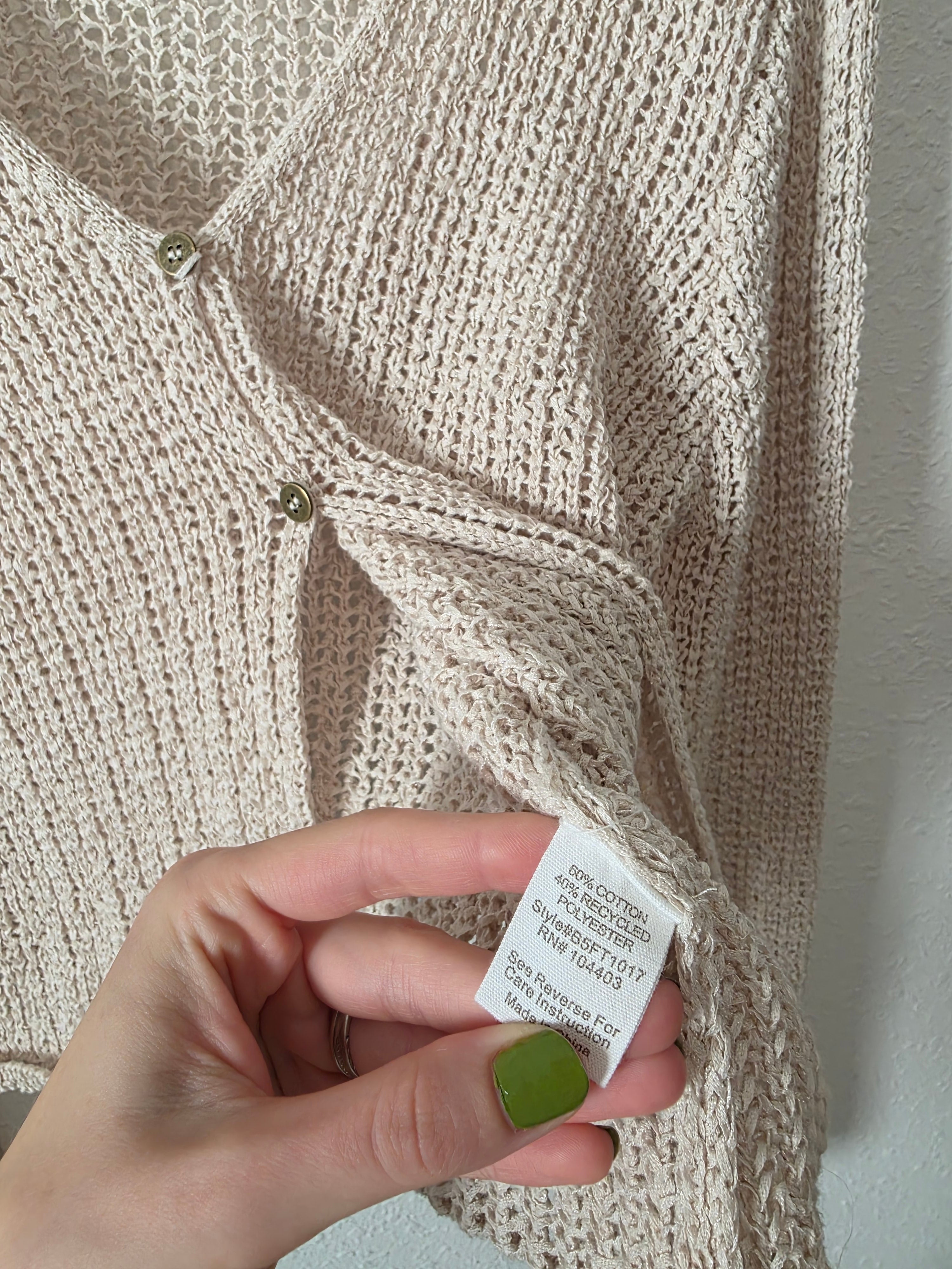 Blu Pepper Crochet Knit Cardigan (M)
