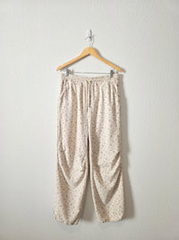 Dainty Floral Drawstring Pants (M)