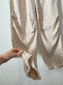 Dainty Floral Drawstring Pants (M)