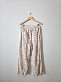 Dainty Floral Drawstring Pants (M)