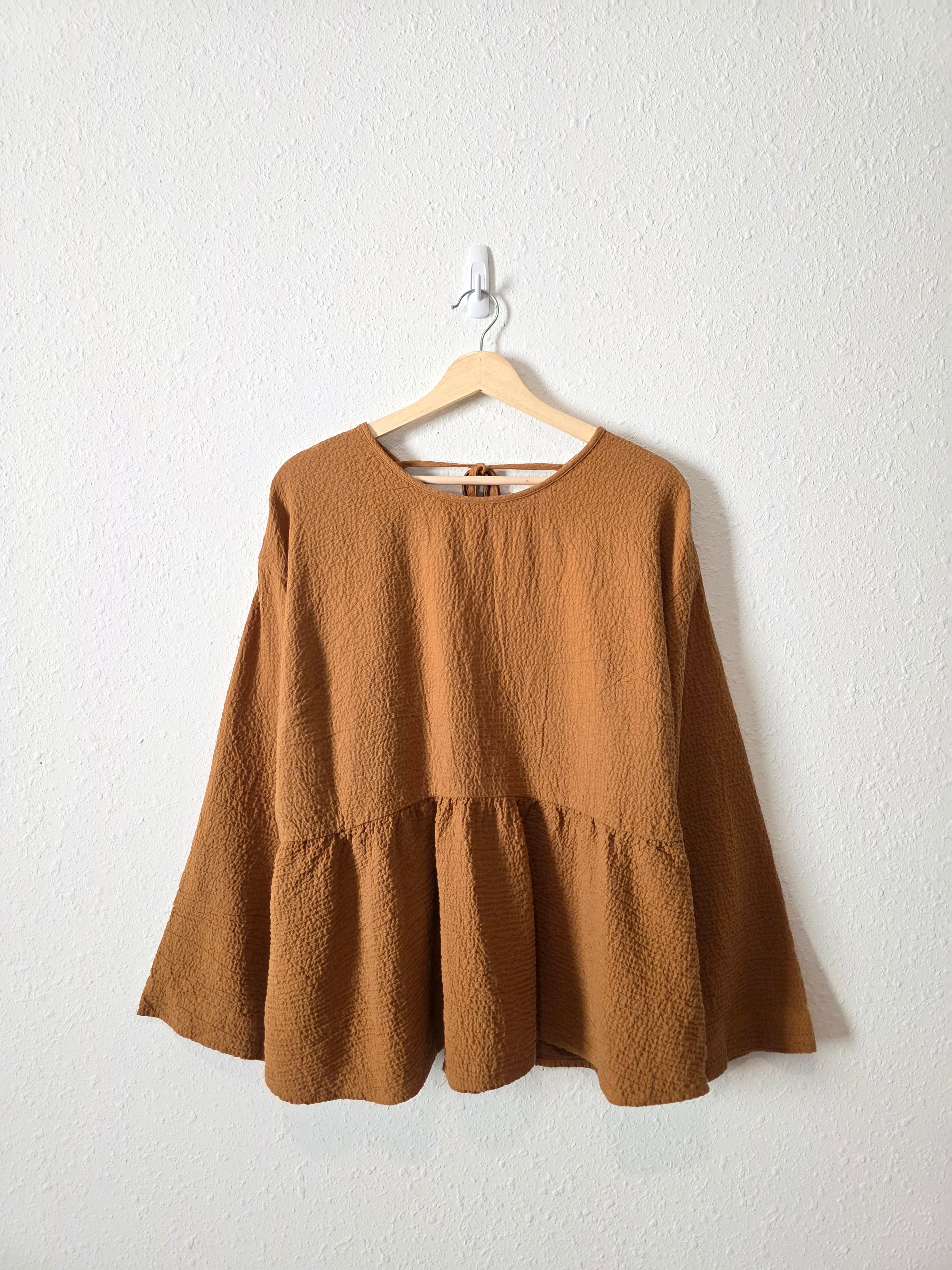 Madewell Textured Babydoll Top (XL)