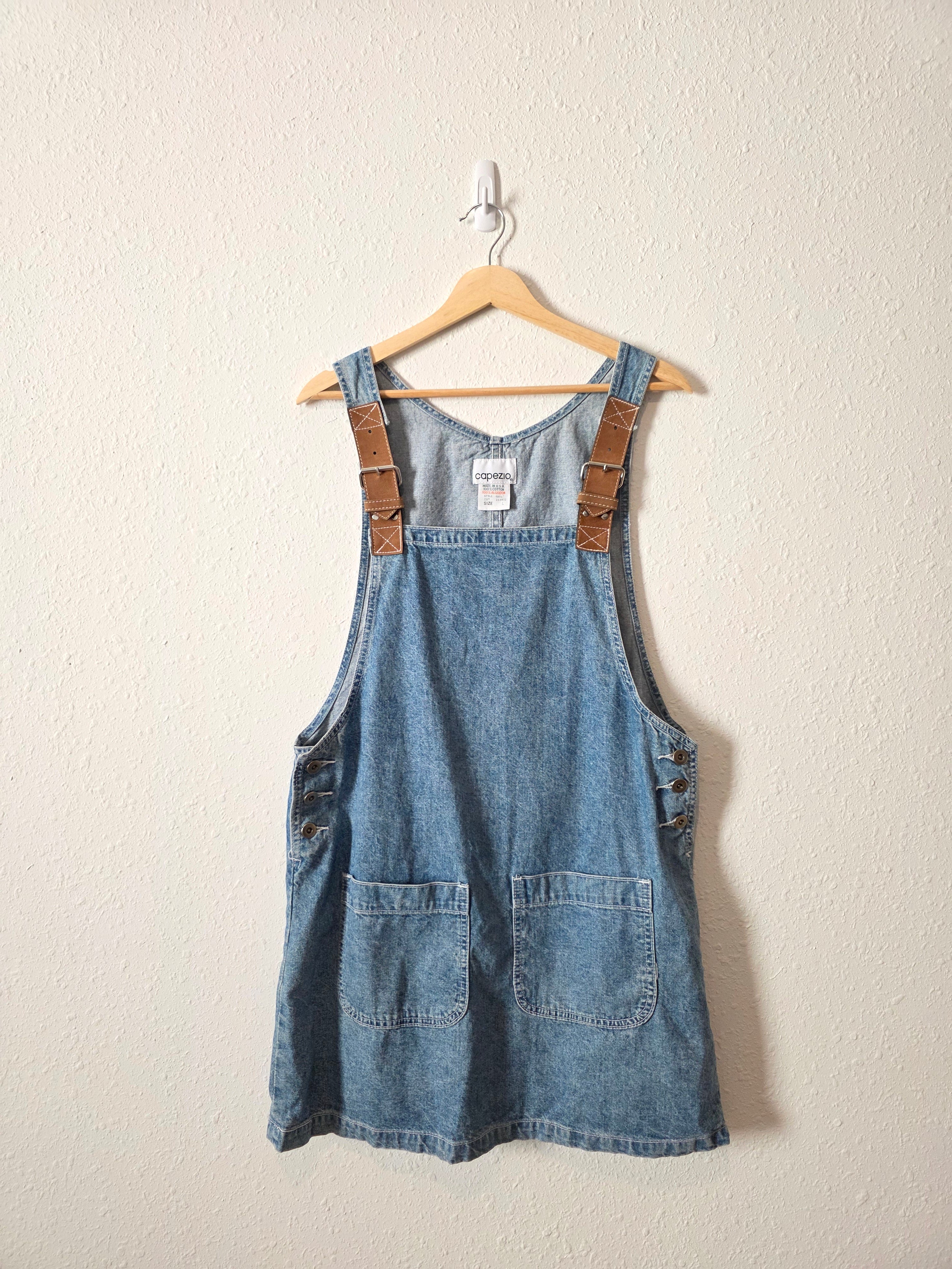 Vintage Denim Overall Dress (L)
