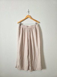 Neutral Wide Leg Linen Pants (XL)