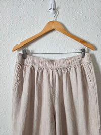 Neutral Wide Leg Linen Pants (XL)