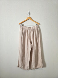 Neutral Wide Leg Linen Pants (XL)