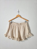 Aerie Oat Linen Blend Shorts (XL)