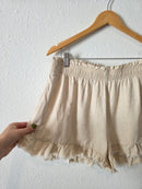Aerie Oat Linen Blend Shorts (XL)