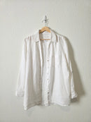 White Linen Button Up Shirt (M)