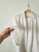 White Linen Button Up Shirt (M)