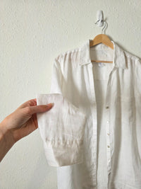White Linen Button Up Shirt (M)