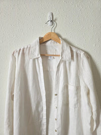 White Linen Button Up Shirt (M)
