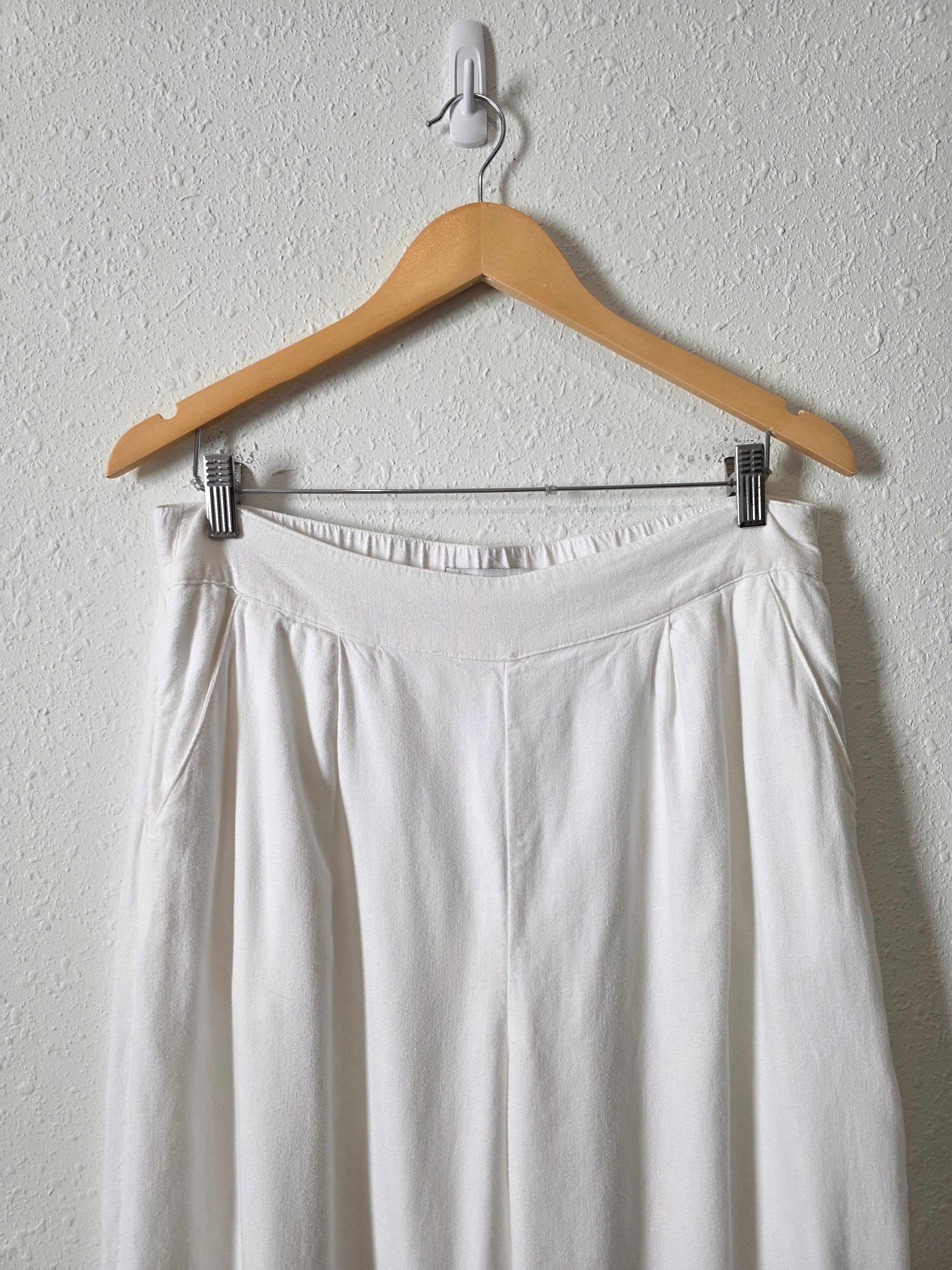 Abercrombie Wide Leg Linen Blend Pants (M)